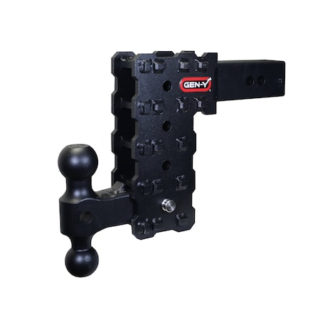 Gen-Y Hitch PHANTOM-X 2.5 Solid Shank 7.5 Drop 1.6K TW 16K Hitch & GH-051 Dual-Ball Mount GH-2414X